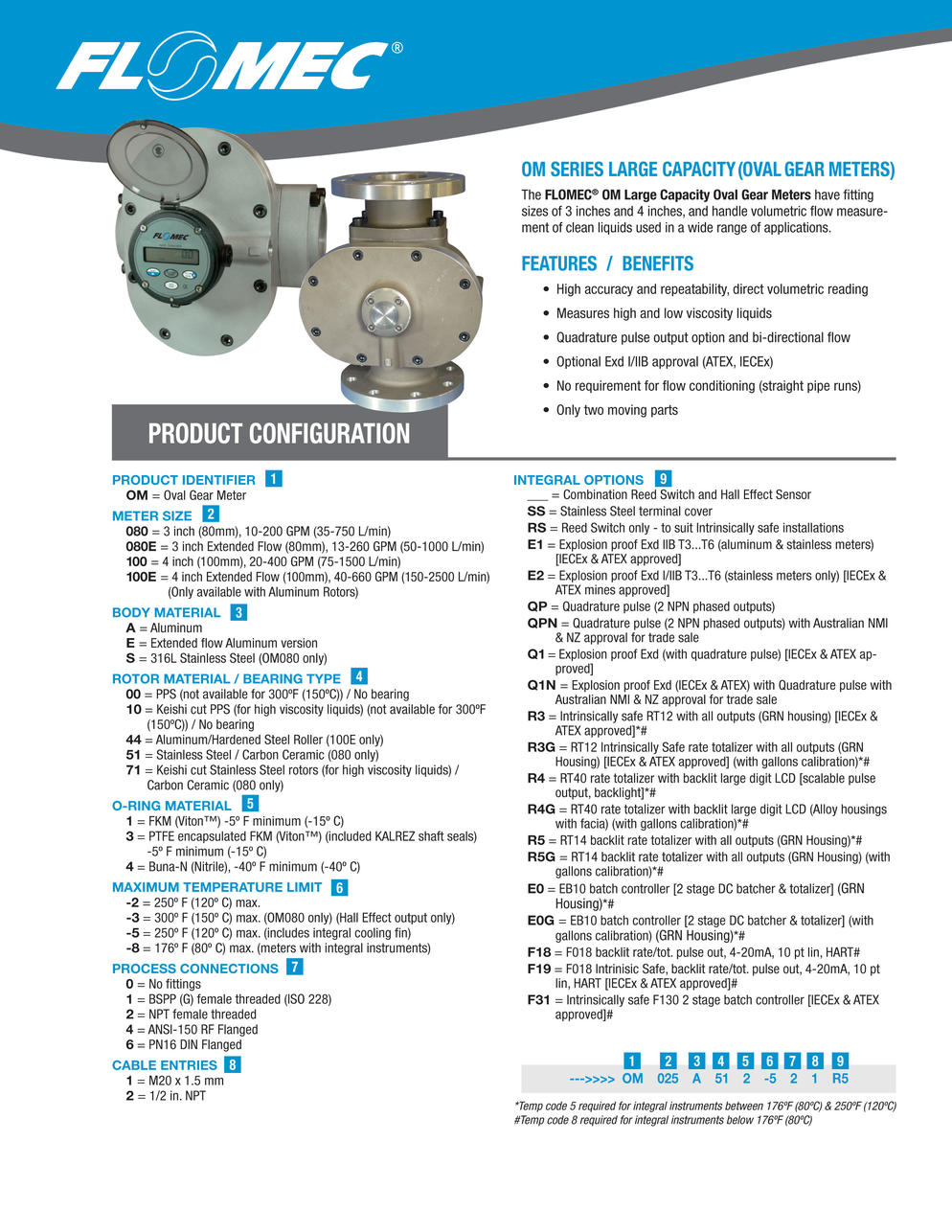 GPI - OM (large flow) Oval Gear Meters