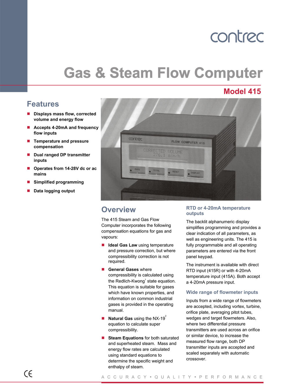 CONTREC - 415 Flow Computer Steam & Gas