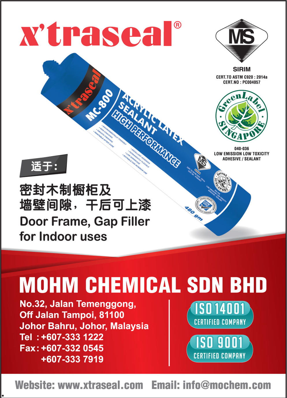 MOHM CHEMICAL SDN. BHD.