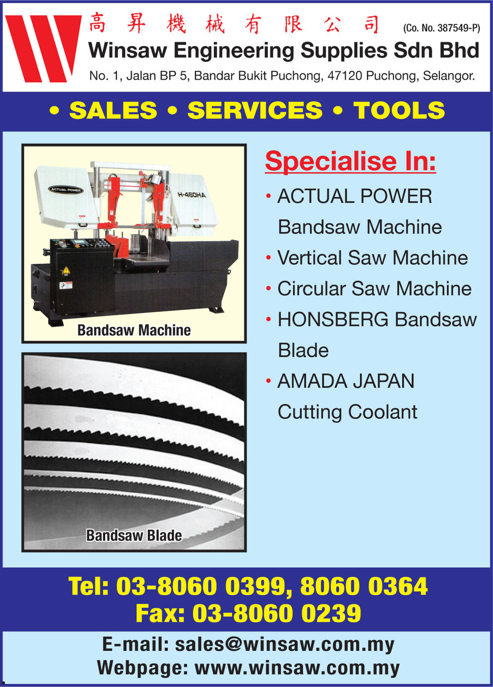 WINSAW ENGINEERING SUPPLIES SDN. BHD.