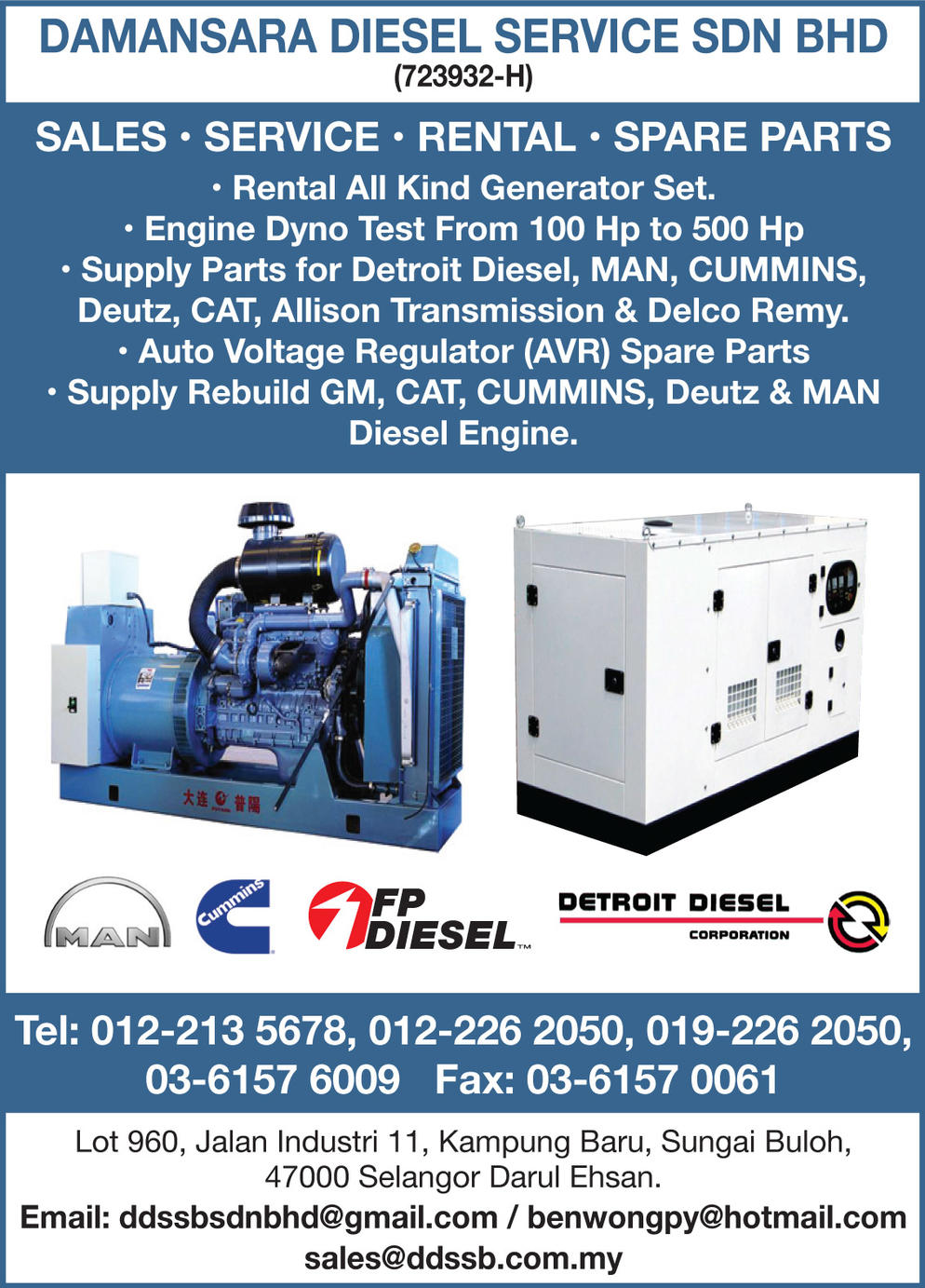 DAMANSARA DIESEL SERVICE SDN. BHD.