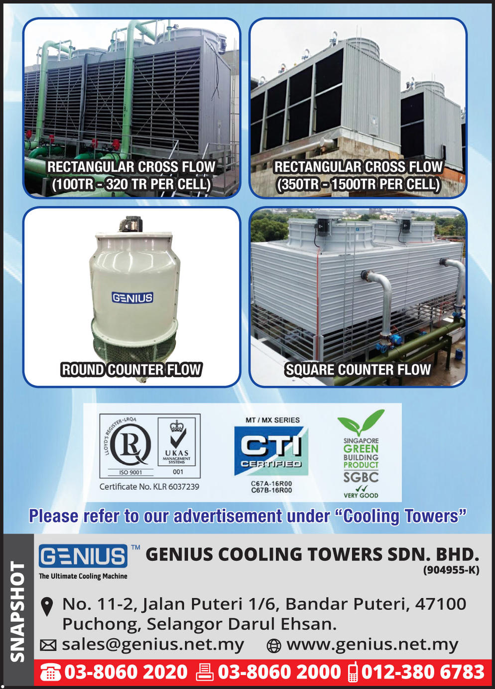 GENIUS COOLING TOWERS SDN. BHD.