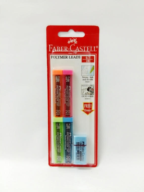 Faber Castell Polymer 2B Pencil Leads 0.7mm-4pcs