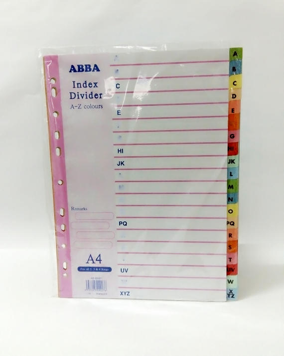 ABBA Index Divider A-Z