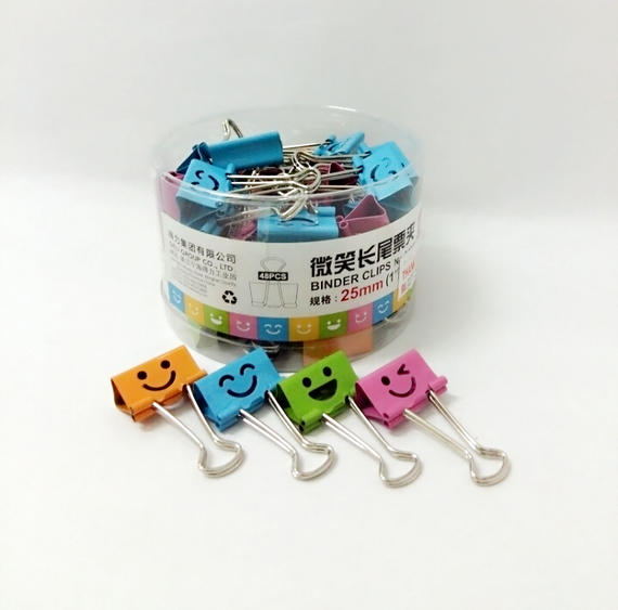 Deli Smiley Face Binder Clip 25mm 48's