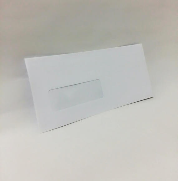 White Window Envelope 4.5" x 9.5"-500's (Peal & Seal)