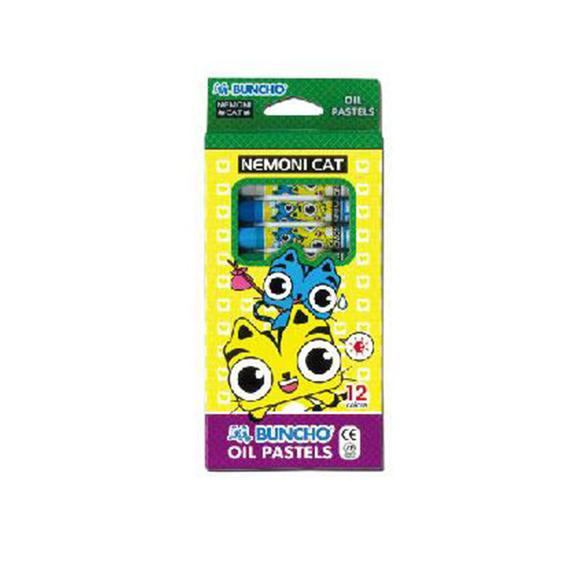 Buncho Nemoni Cat 12colour Oil Pastels