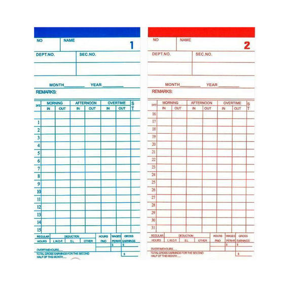 Punch Card 1-31