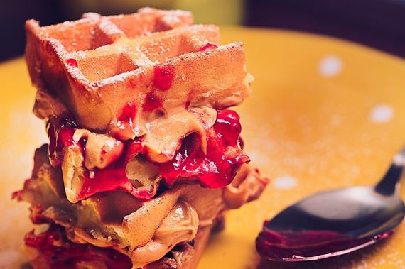 Peanut Butter & Strawberry Jem Waffle