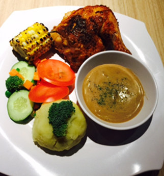 Roasted Chicken with Grilled Vegetable