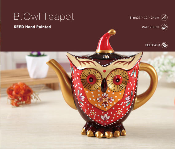 SEED049 3 B. Owl Teapot