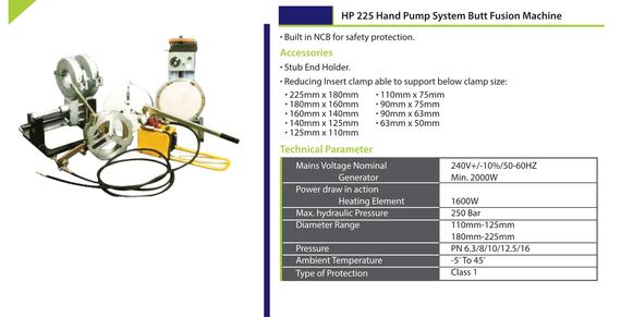 HP 225 hand pump system
