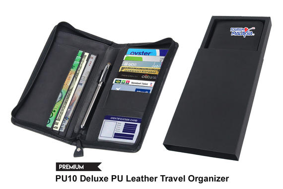 PU10 Deluxe PU Leather Travel Organizer