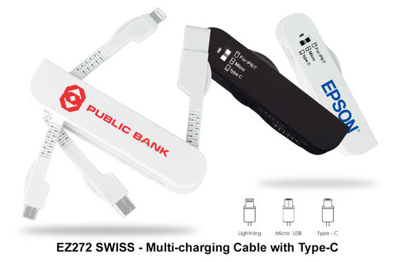 EZ272 SWISS - Multi-Charging Cable with Type-C