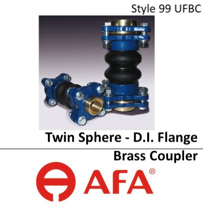 Flexible Joint - Twin Sphere D.I. Flange Brass Coupler Style 99UFBC