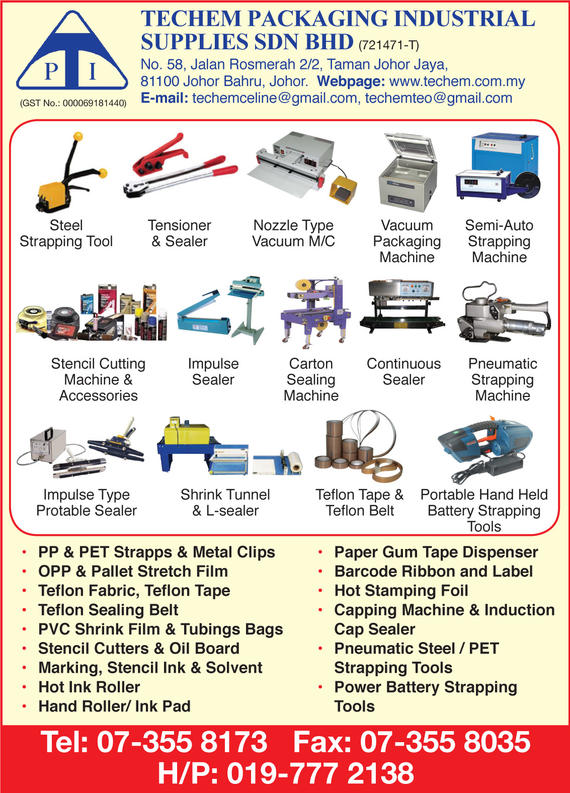 TECHEM PACKAGING INDUSTRIAL SUPPLIES SDN. BHD.