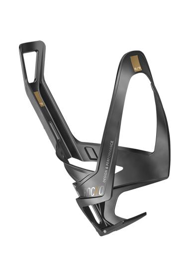 ELITE BOTTLE CAGE ROCKO CARBON MAT GRAPHIC GOLD