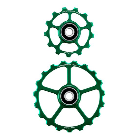 Oversized Pulley Wheels 13/19 tooth - Green Ltd. Edition