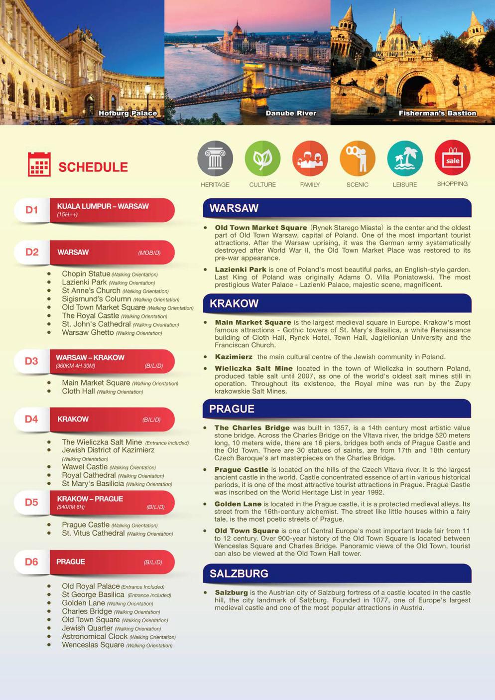 (12EWB) 12D9N EASTERN EUROPEAN WONDER ~ POLAND, CZECH REPUBLIC, AUSTRIA, SLOVAKIA, HUNGARY