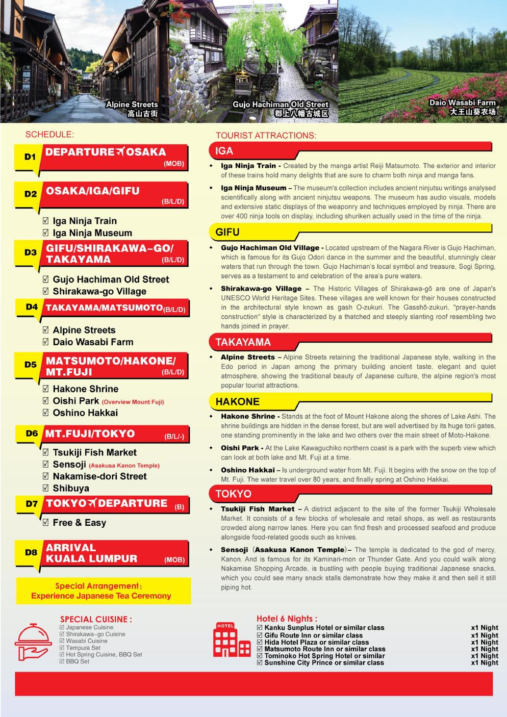 [JDV-2] OSAKA/TAKAYAMA/SHIRAKAWA-GO/HAKONE/TOKYO