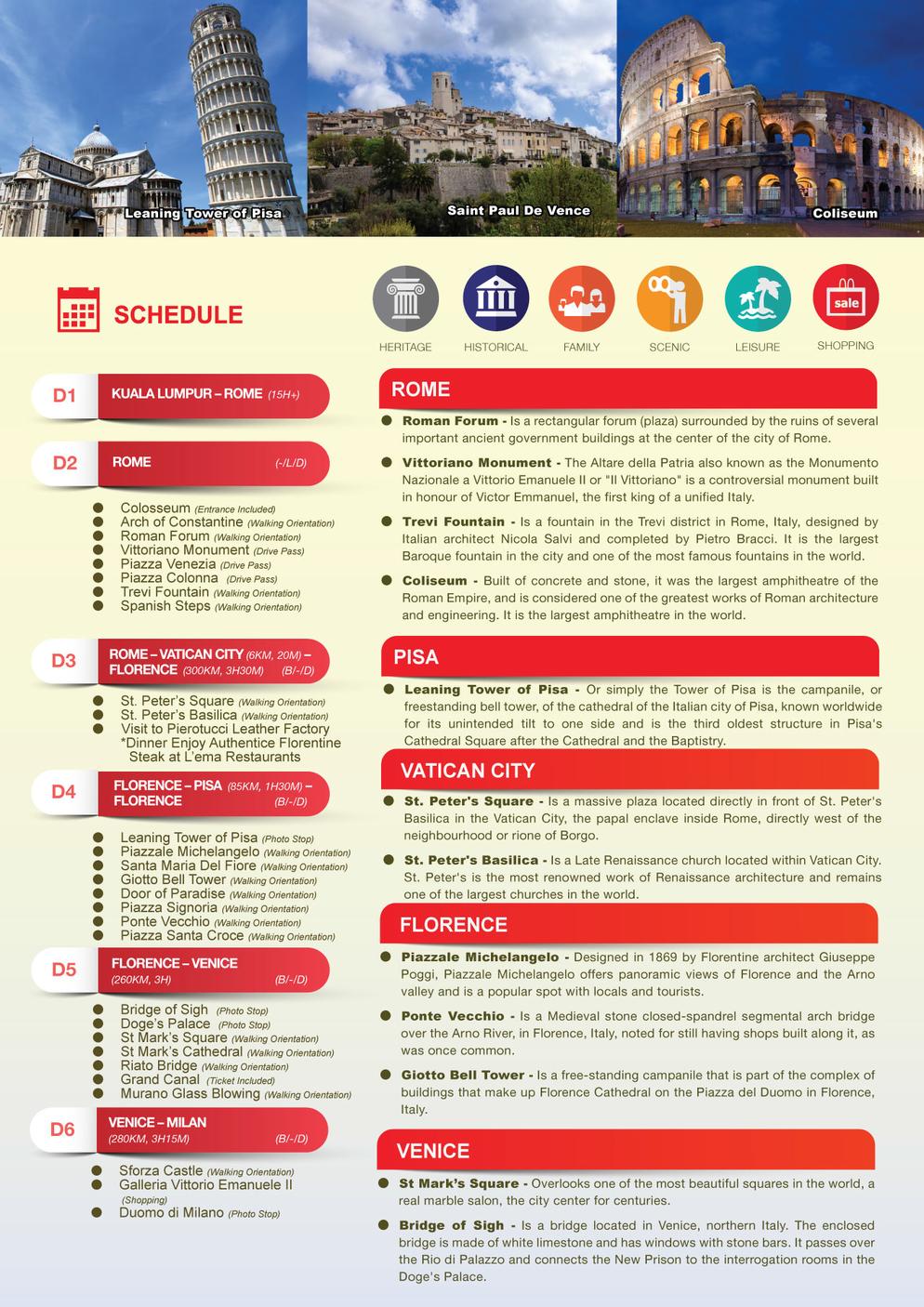 (10ERN) 10D7N ITALY & FRENCH RIVIERA