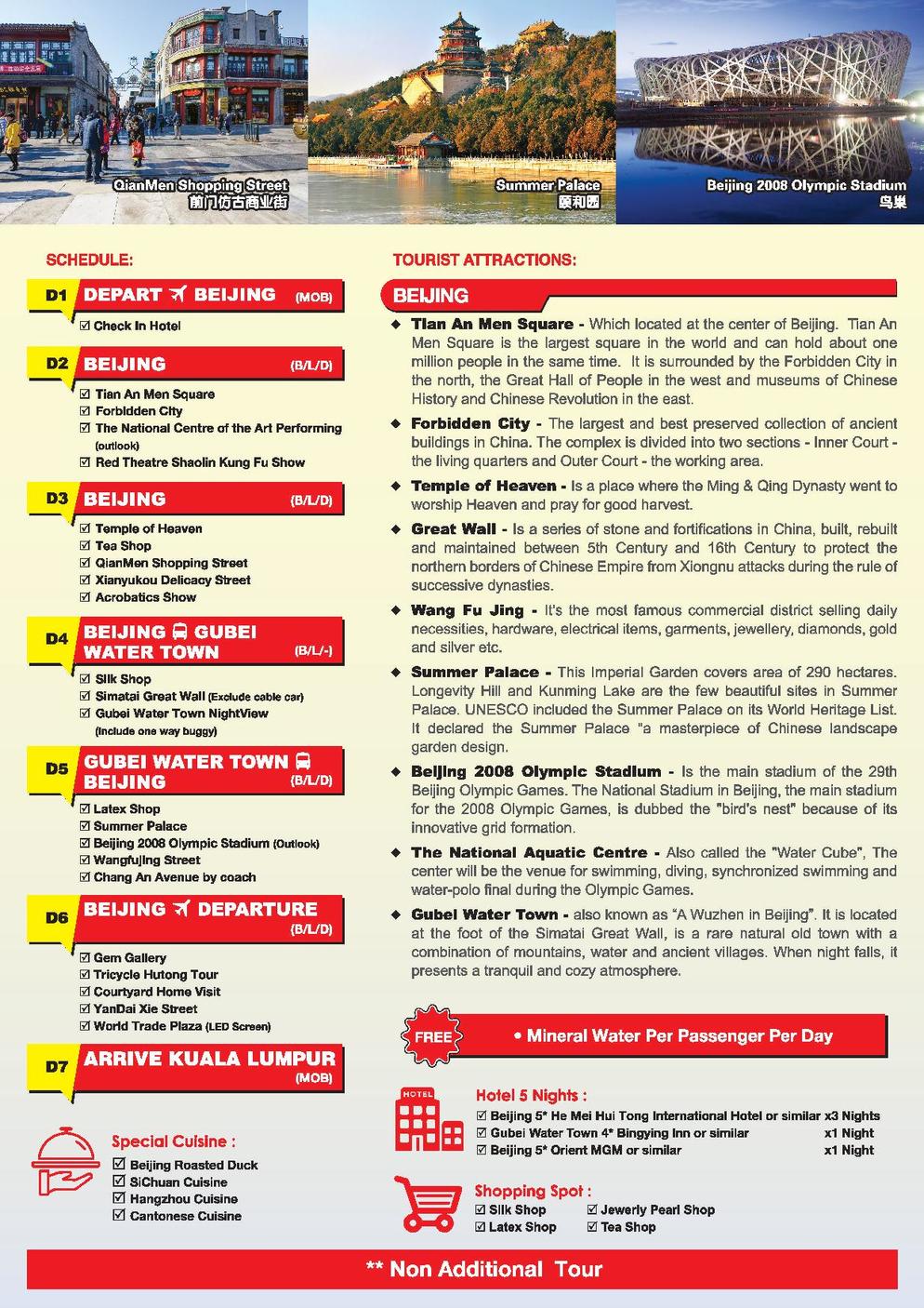 [CDF-5] 7D5N BEIJING + GUBEI WATER TOWN