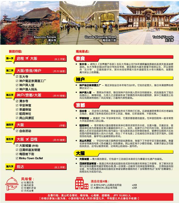 [JQQ-7]6D4N OSAKA/KOBE/KYOTO/NARA