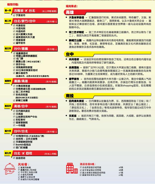 [WLJ-3] 7D6N TAIPEI/HSINCHU/TAICHUNG/CHIYA/KAOHSIUNG