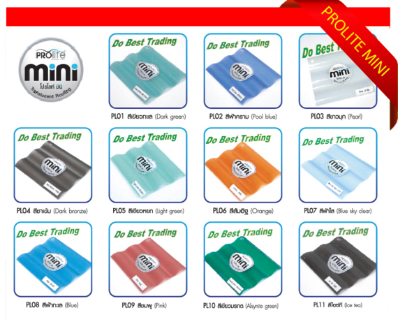Prolite Sheet(small corrugation) – Transparent Prolite mini roof sheets