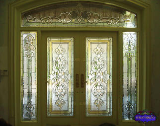 "MARVEL" Classic Victorian Stained Glass Entry Door ประตูกระจกสีสเตนกลาสคลาสสิค วิคตอเรียน