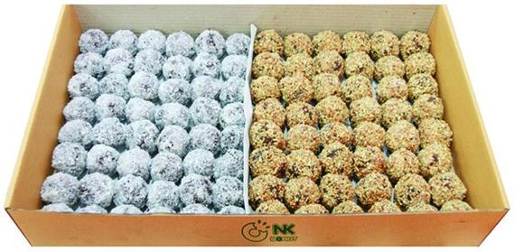 เค้กจิ๋ว-ช็อคถั่ว 100,150 ลูก/กล่อง (แป้งโดนัท)