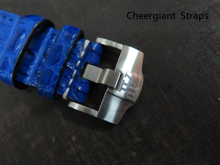 AP ROO Diver dark blue croco strap fits 24mm buckle
