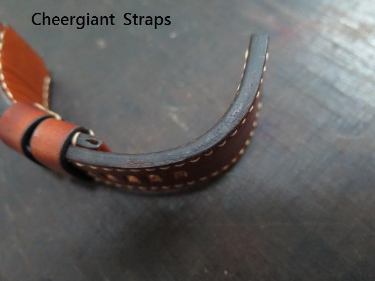 BR 03 honey brown vintage cowskin strap, 24x24mm, 70x110mm, thick 5