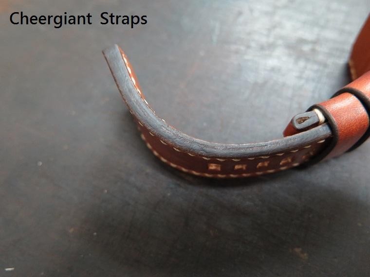 BR 03 honey brown vintage cowskin strap, 24x24mm, 70x110mm, thick 5
