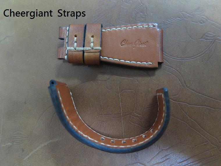 BR03 92 Golden Heritage honey brown cowskin strap, 24x24mm, 75x115mm, thixk 4
