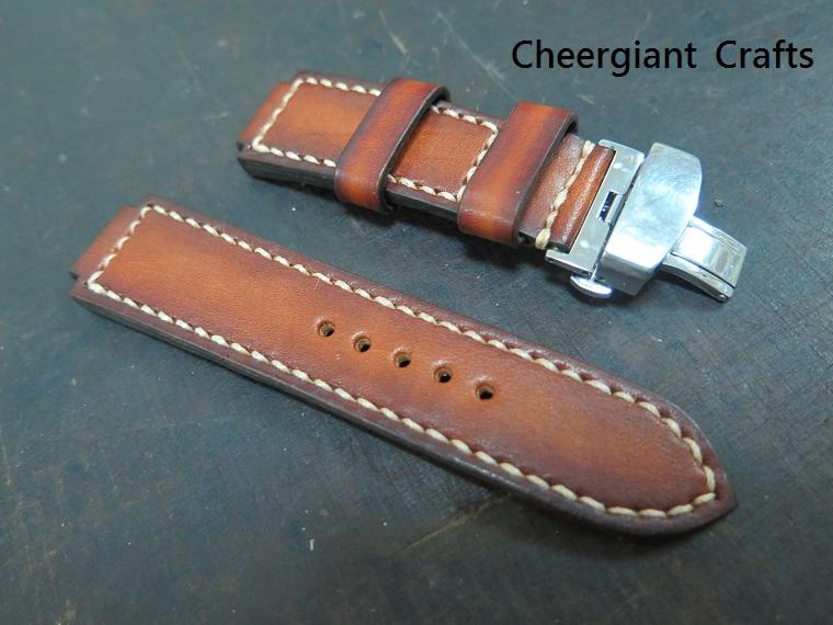 chocolate brown vintage cowskin strap, 24(16)x22mm, 70x115mm, thick 4