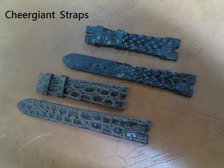 Dark brown croco strap, 18(4)x14mm, 75x112mm, thick 2