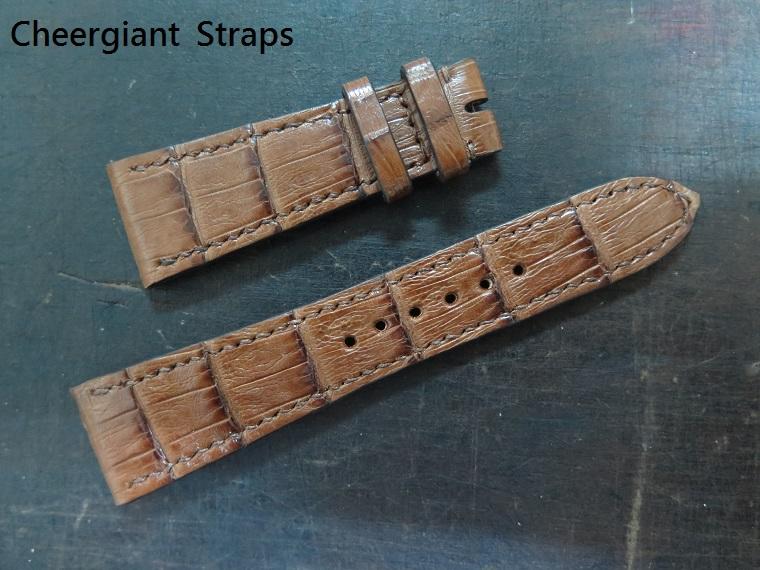 Girard Perregaux brown croco strap,22x16mm, 105x65mm,thick4