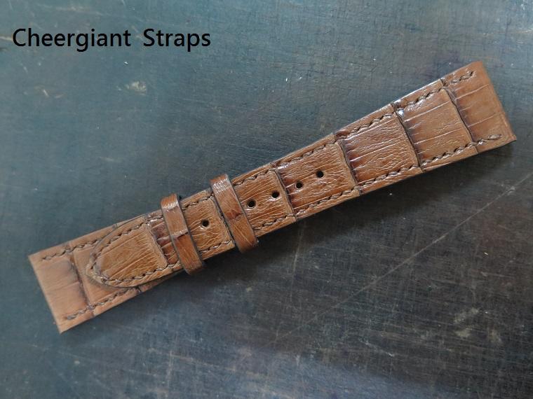 Girard Perregaux brown croco strap,22x16mm, 105x65mm,thick4