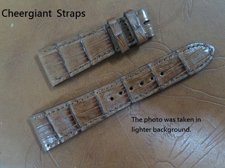 Girard Perregaux brown croco strap,22x16mm, 105x65mm,thick4