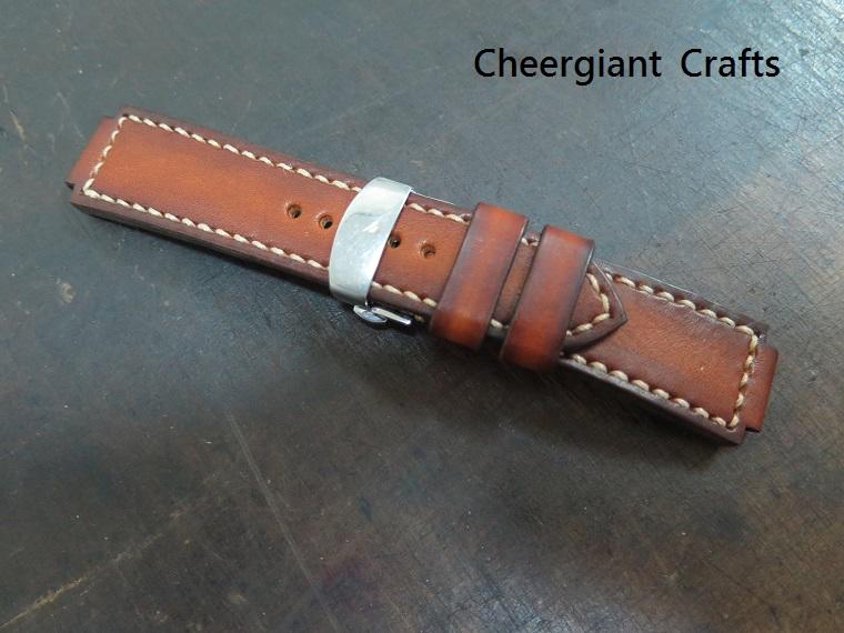 chocolate brown vintage cowskin strap, 24(16)x22mm, 70x115mm, thick 4