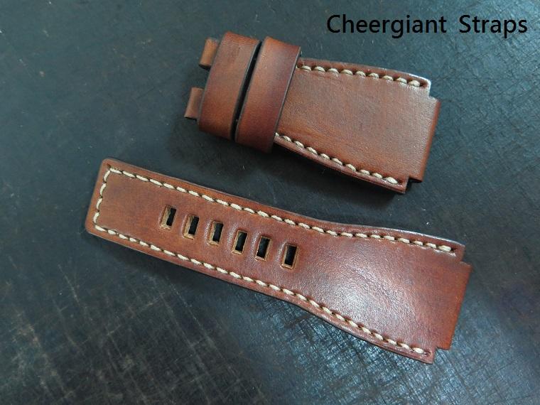 BR 03 honey brown vintage cowskin strap, 24x24mm, 70x110mm, thick 5