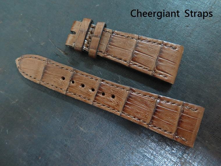 Girard Perregaux brown croco strap,22x16mm, 105x65mm,thick4
