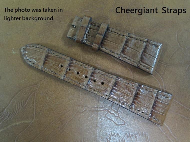 Girard Perregaux brown croco strap,22x16mm, 105x65mm,thick4