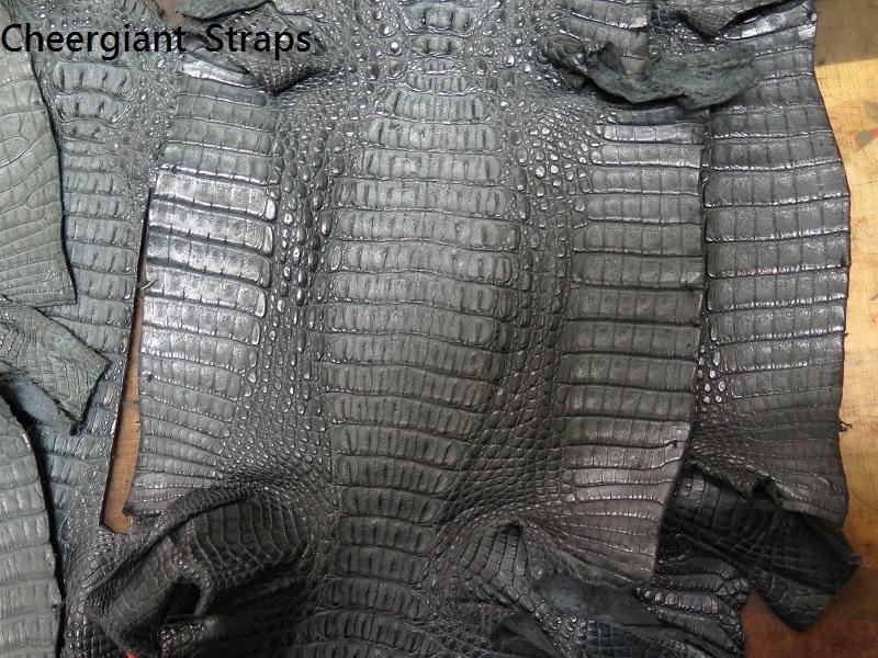 Gray crocodile skins