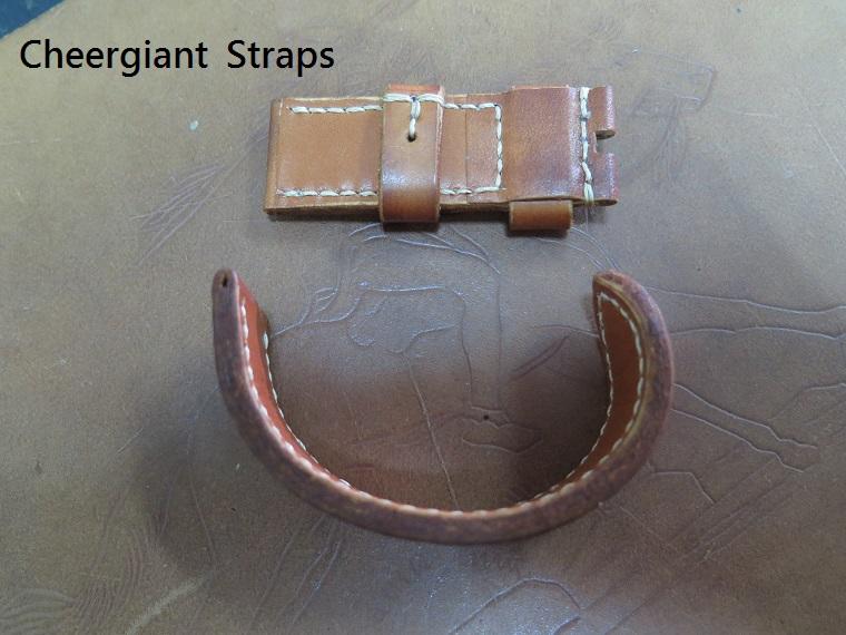 Panerai honey brown vintage cowskin strap,24x24mm, 70x130mm, thick 4