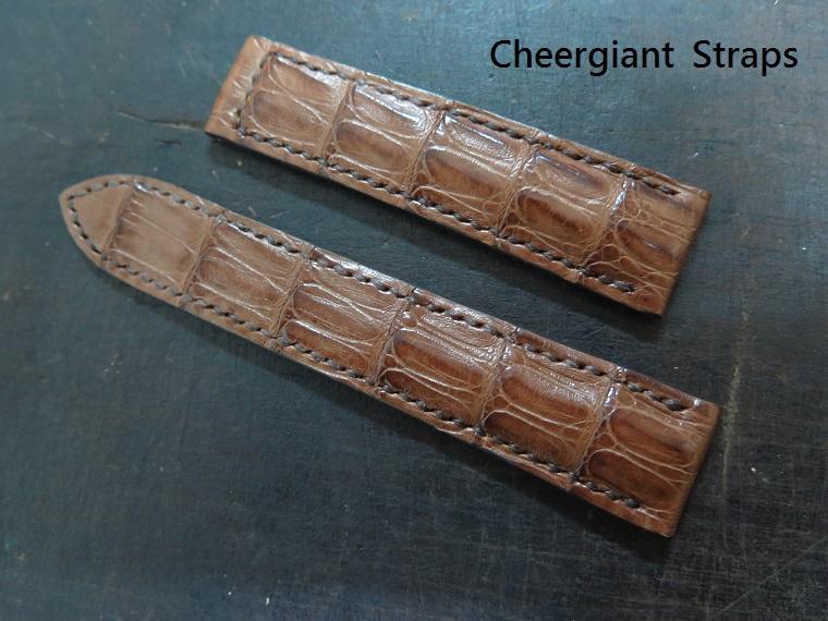 PIAGET brown croco strap, 20x18mm, 78x110mm, thick 4