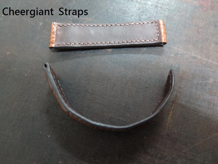 PIAGET brown croco strap, 20x18mm, 78x110mm, thick 4