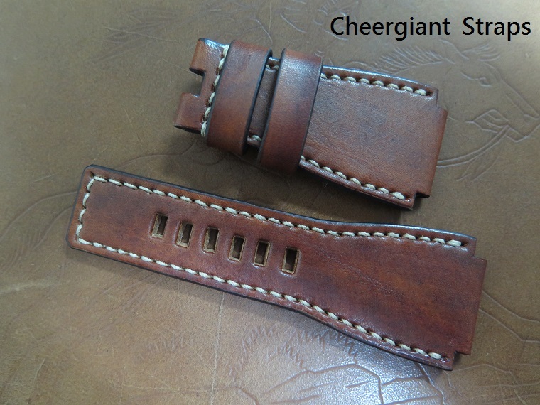 Bell & Ross BR-03 honey brown vintage cowskin strap