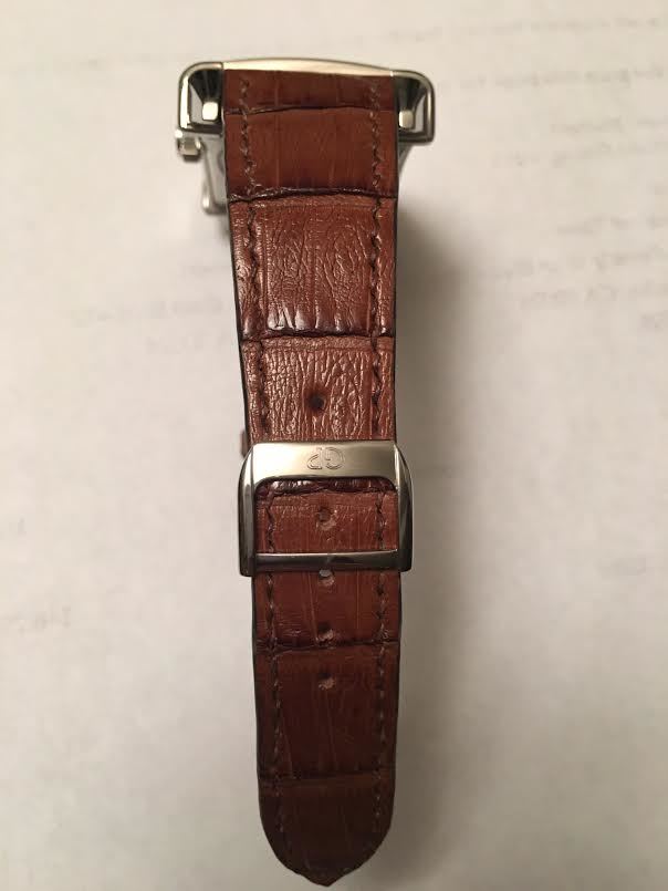芝柏錶加厚的咖啡色鱷魚錶帶Girard Perregaux brown croco strap